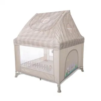 Tarc de joaca tip casuta, Lorelli, My Place, 100 x 100 x 125 cm, Beige