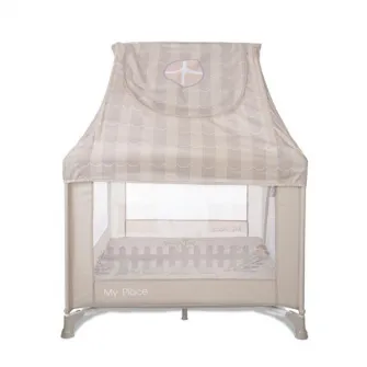 Tarc de joaca tip casuta, Lorelli, My Place, 100 x 100 x 125 cm, Beige