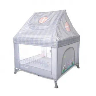 Tarc de joaca tip casuta, Lorelli, My Place, 100 x 100 x 125 cm, Grey