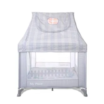 Tarc de joaca tip casuta, Lorelli, My Place, 100 x 100 x 125 cm, Grey