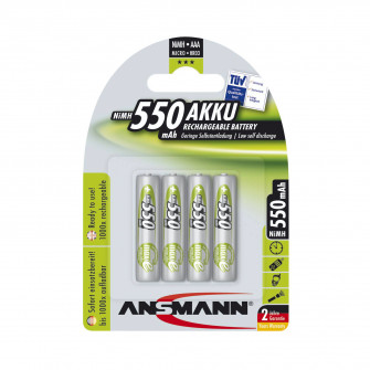 NiMH rechargeable battery Micro AAA / HR03 / 1.2V, 4x AAA 550mAh