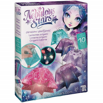 Kit Lanterne Origami Nebulous Stars - Fai Da Te, Con LED, Strass E Fogli Colorati, Per Bambine Dai 7 Anni