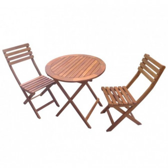 Set masa rotunda, cu 2 scaune, pentru gradina NP01051,