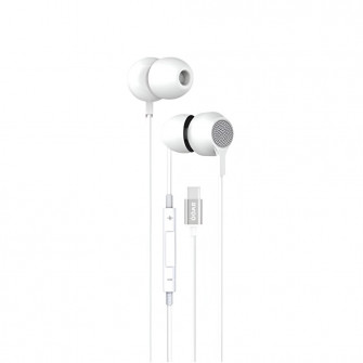 BWOO Earphone Wired Type-C HF157, White