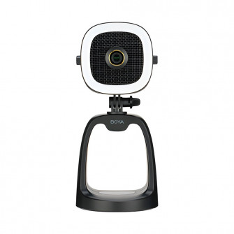 Boya All-in-one USB Microphone with LED Ring Light, 4K Camera (BY-CM6B), USB A to C (1.2m), Black