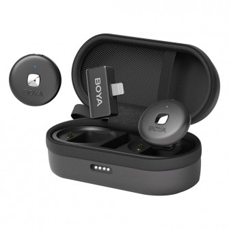 Boya Dual-Channel Wireless Microphone System (Omic-D-B), Lightning Jack, Black