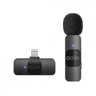 Boya Ultracompact 2.4GHz Wireless Microphone System (BY-V1) Lightning Jack, Black