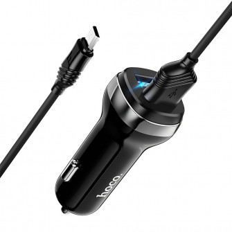 Hoco Car Charger with MicroUSB Cable