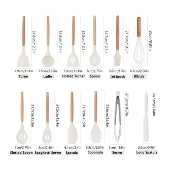 Kitchen Utensils 44 Pcs Set, White