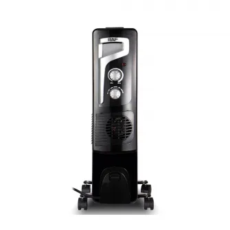 Raf Oil Radiator + Turbo Fan R.1329B, 13 Sections, 2900W, Black