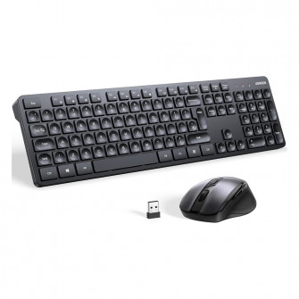 UGREEN Wireless Combo Keyboard and Mouse Ergonomic US MK006, Black