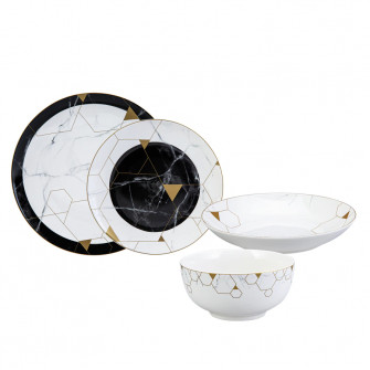 Set 24 de vase din portelan pentru 6 persoane Karaca, A