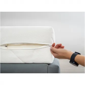 Husa saltea matlasata detasabila Ultrasleep Somnart, 160x200x18 cm, tricot, fermoar alb 4 laturi
