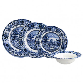 Set 24 piese vesela pentru 6 persoane Blue Odyssey, Kar