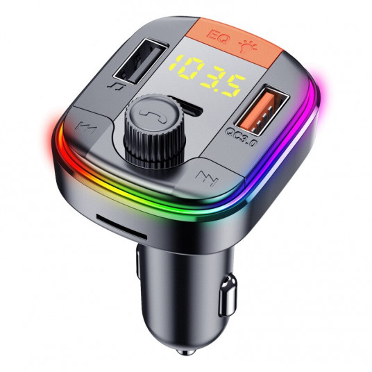 minimum Ritual goodbye Adaptor Bluetooth auto, transmitator FM, player MP3, incarcator rapid QC3.0 si USB-C dublu, afisaj minimum Ritual goodbye Adaptor Bluetooth auto, transmitator FM, player MP3, incarcator rapid QC3.0 si USB-C dublu, afisaj