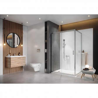 Cabina de dus Cersanit Arteco, de colt, usa pivotanta,