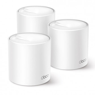 Sistem Mesh Wi-Fi TP-Link Deco X50(3-pack), Dual-Band, Gigabit, AX3000, cu acoperire completa pentru casa, Seamless Roaming, Antivirus, Control Parental si Control Vocal