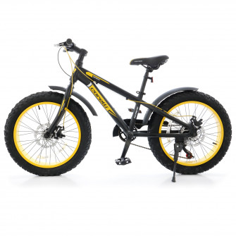 Bicicleta copii Corelli Fatboy 20, culoare alb-galben,
