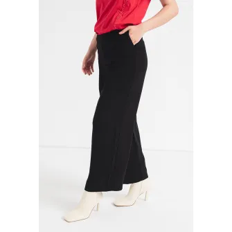 ARMANI EXCHANGE, Pantaloni cu talie inalta si croiala ampla, Negru, 8