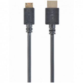 Cablu video Gembird HDMI (T) la Mini-HDMI (Type C)(T), 3m, conectori auriti, rezolutie maxima 4K DCI la 60 Hz, Negru, CC-HDMI4C-10