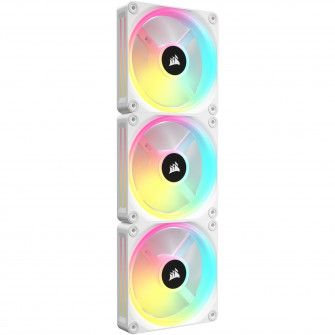 Ventilator Corsair iCUE LINK QX120 RGB Magnetic Dome, Starter Kit, 120 mm, alb