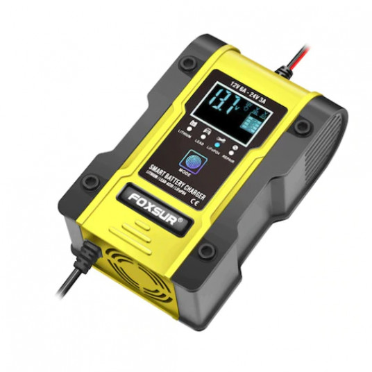 Excrement bias Arab Sarabo Redresor smart acumulatori camioane -auto - moto ,12V cu 6A si 24V 3A, cu display, inteligent, functie Excrement bias Arab Sarabo Redresor smart acumulatori camioane -auto - moto ,12V cu 6A si 24V 3A, cu display, inteligent, functie