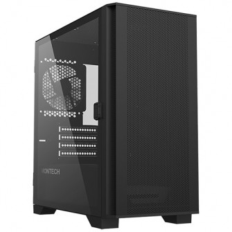 Carcasa Montech AIR 100 Lite, fara sursa, Negru, mesh, tempered glass