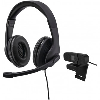 Kit Hama 3 in 1 rucsac Day Trip Traveller 15.6, casti HS-USB300, camera web full HD C-400