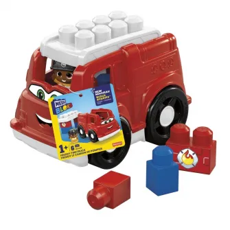 Set de constructie Mega Blocks - First Builders, Freddy Firetruck, 6 piese