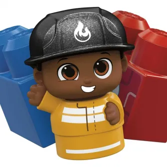Set de constructie Mega Blocks - First Builders, Freddy Firetruck, 6 piese