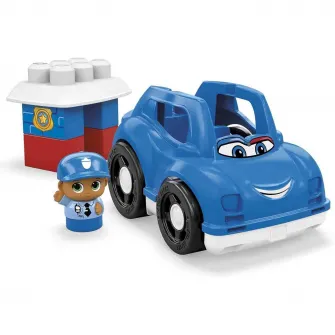 Set de constructie Mega Blocks - First Builders, Peter Police, 6 piese