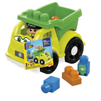 Set de constructie Mega Blocks - First Builders, Raphy Recycling Truck, 5 piese