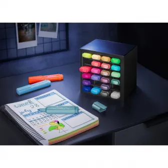 Textmarkere Faber-Castell 46, set de birou, 24 buc/set