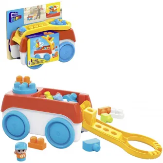 Vehicul de constructie Mega Blocks - Spinning Wagon, 20 piese
