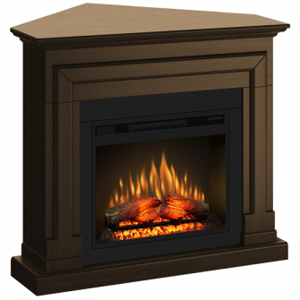 Semineu ECOFLAME PRO - Barcelona colt walnut, flacara 3