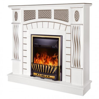 Semineu electric Art Flame 3D Amsterdam white si Meridi