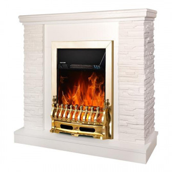 Semineu electric Art Flame 3D Rock ivory si Galileo gol