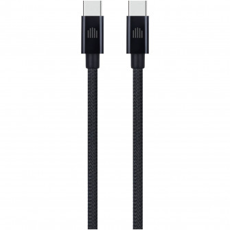 Cablu Dviced USB-C to USB-C Nylon Textile 1,25m, Black