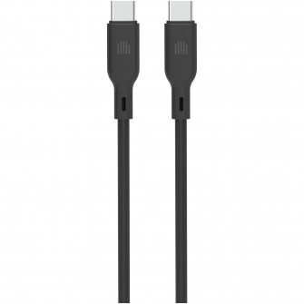 Cablu Dviced USB-C to USB-C silicone 1,25m, Black