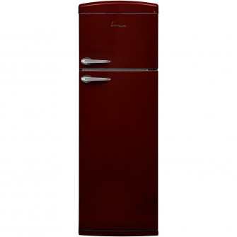 Frigider cu doua usi Fram FDD-VRR311BDE++, 311 l, Control mecanic cu termostat ajustabil, Iluminare LED, Clasa E, H 179.4 cm, Burgundy