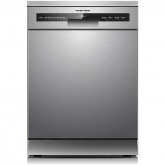 Masina de spalat vase Heinner HDW-FSM60714AXD+++, 14 seturi, 7 programe, Auto-Door opening, Display LED, Aquastop, Clasa D, Inox