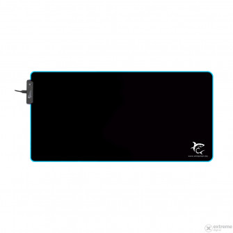 Mousepad de gaming, White Shark, Iluminare LED, XL, Negru