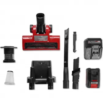 Aspirator vertical pe acumulator Einhell TE-SV 18 Li (1x4.0 Ah) Power X-Chang, 18 V, fara sac, tehnologie ciclon, mod BOOST, sistem de filtrare în 3 etape, include: acumulator de 18V 4.0 Ah + incarcator