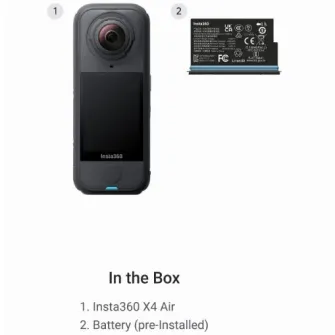Camera video sport Insta360 X4 Air, Standard Bundle