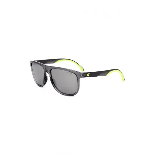 Carrera, Ochelari de soare patrati cu logo, Verde lime, Gri inchis, 58-16-145