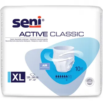 Chilot elastic absorbant Seni Active Classic Extra Large, 10 buc
