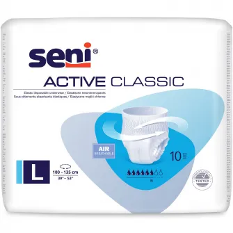 Chilot elastic absorbant Seni Active Classic Large, 10 buc