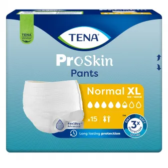 Chilot pentru incontinenta adulti, Tena Pants Normal, marime XL, 15 bucati