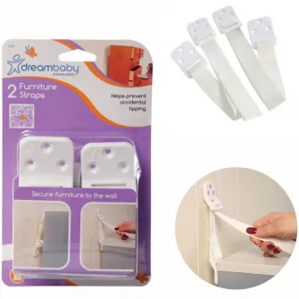 Chingi de siguranta pentru mobilier, Dreambaby, 2 buc, 40 x 116 x 195 mm