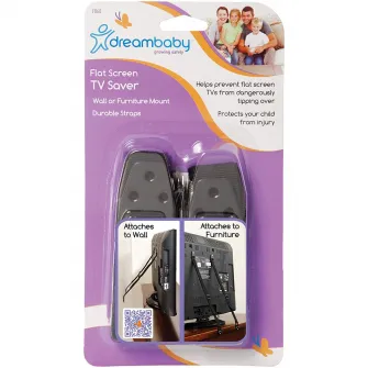 Chingi de siguranta pentru televizor cu ecran plat, Dreambaby, 25 x 112 x 215 mm
